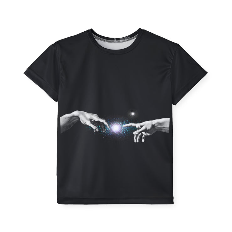 Kids Sports Jersey - Creative Hands Graphic Tee for Young Athletes